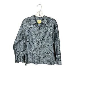 Gold Label Investments Women's Casual Silver & Black Top